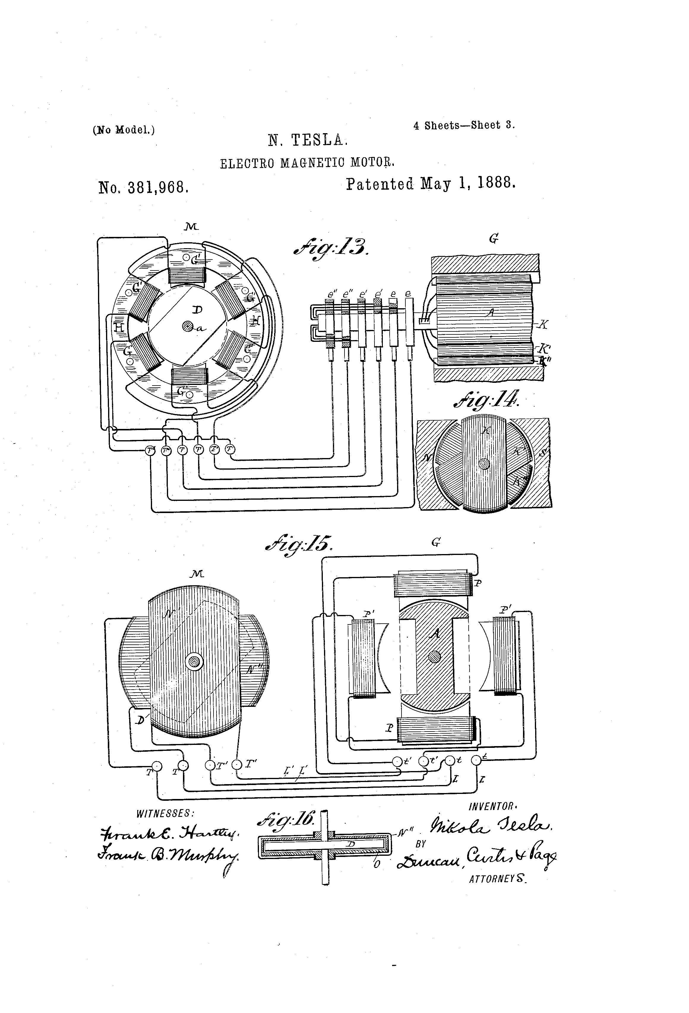 Tesla motor patent